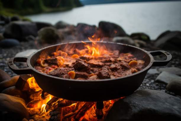 Dutch Oven auf dem Feuer