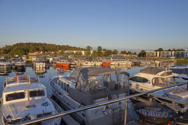 Sonnenuntergang im Hafen von Waren/Müritz