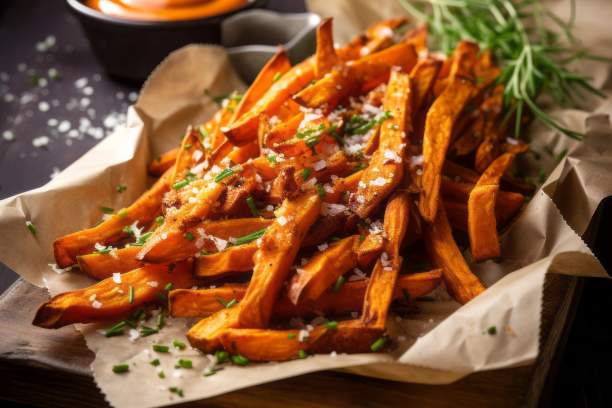 Süßkartoffel-Pommes im Dutch Oven