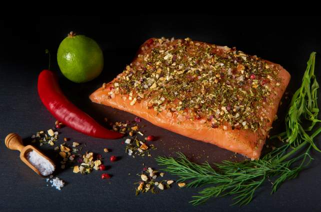 Lachs mit Gewürz