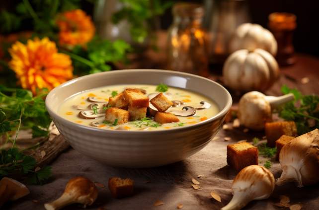 Champignon-Cremesuppe