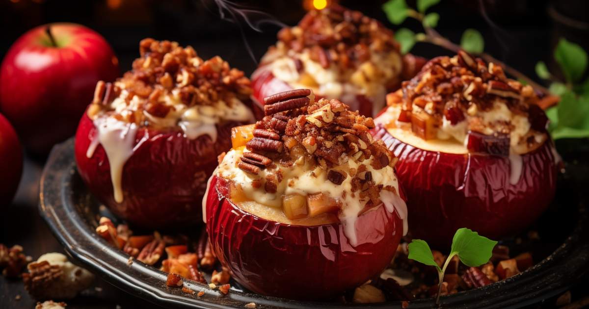 Bratäpfel mit Ziegenfrischkäse-Bacon Creme | Sense&amp;#39;s BBQ